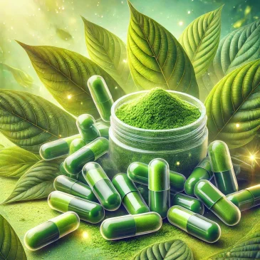 Kratom capsules and powder